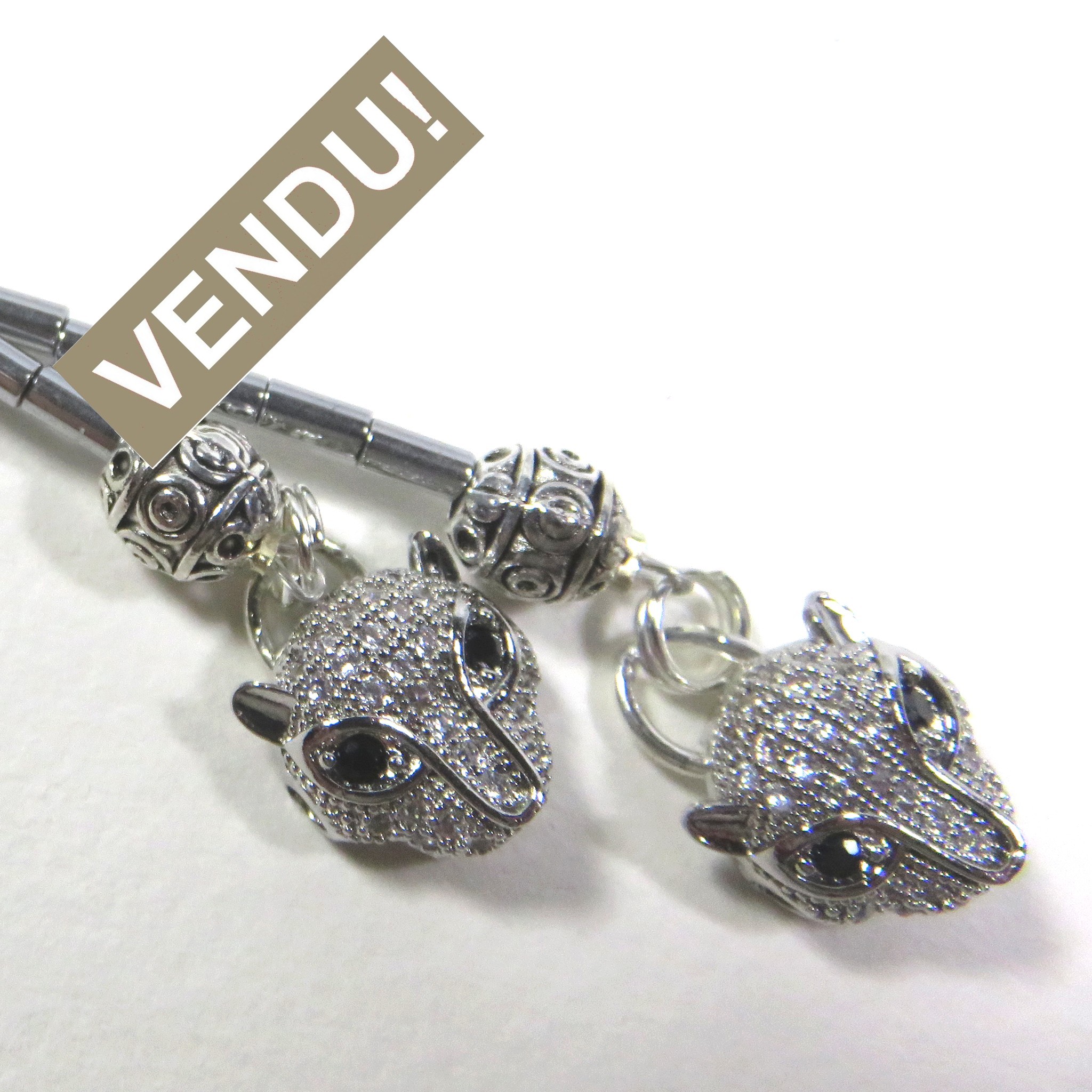 Sautoir aux DEUX PANTHERES